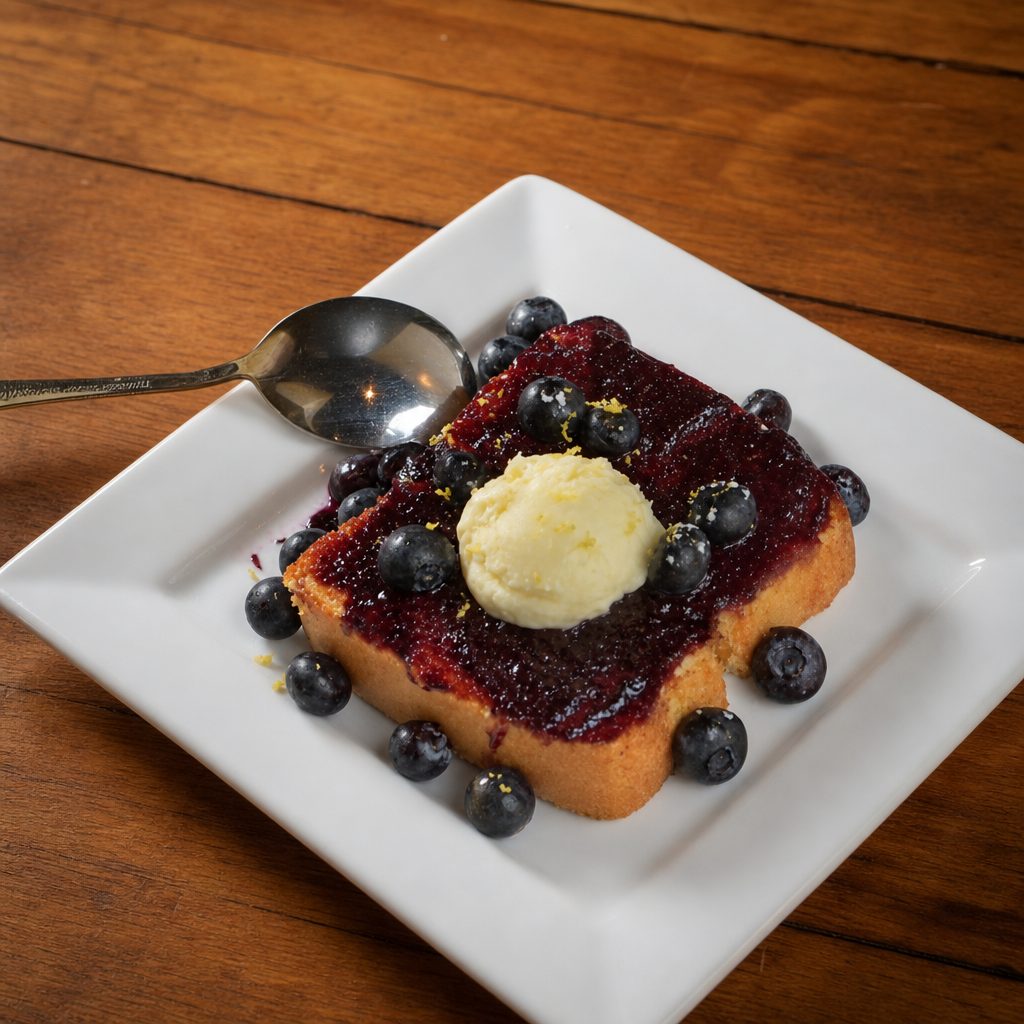 Blueberry Pound Cake.